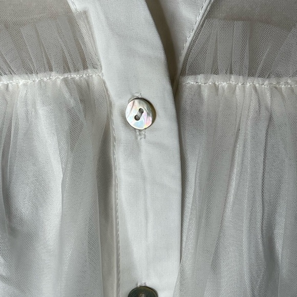 Sunday in Brooklyn Tulle Swing Blouse Anthropologie Button Down Size Large NWT - Picture 13 of 13